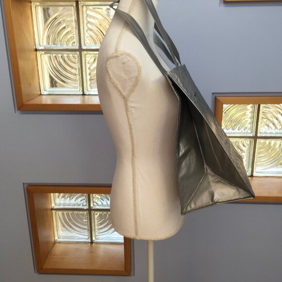 Quilted Silver Tone Neiman Marcus Tote - Picture 5 of 6